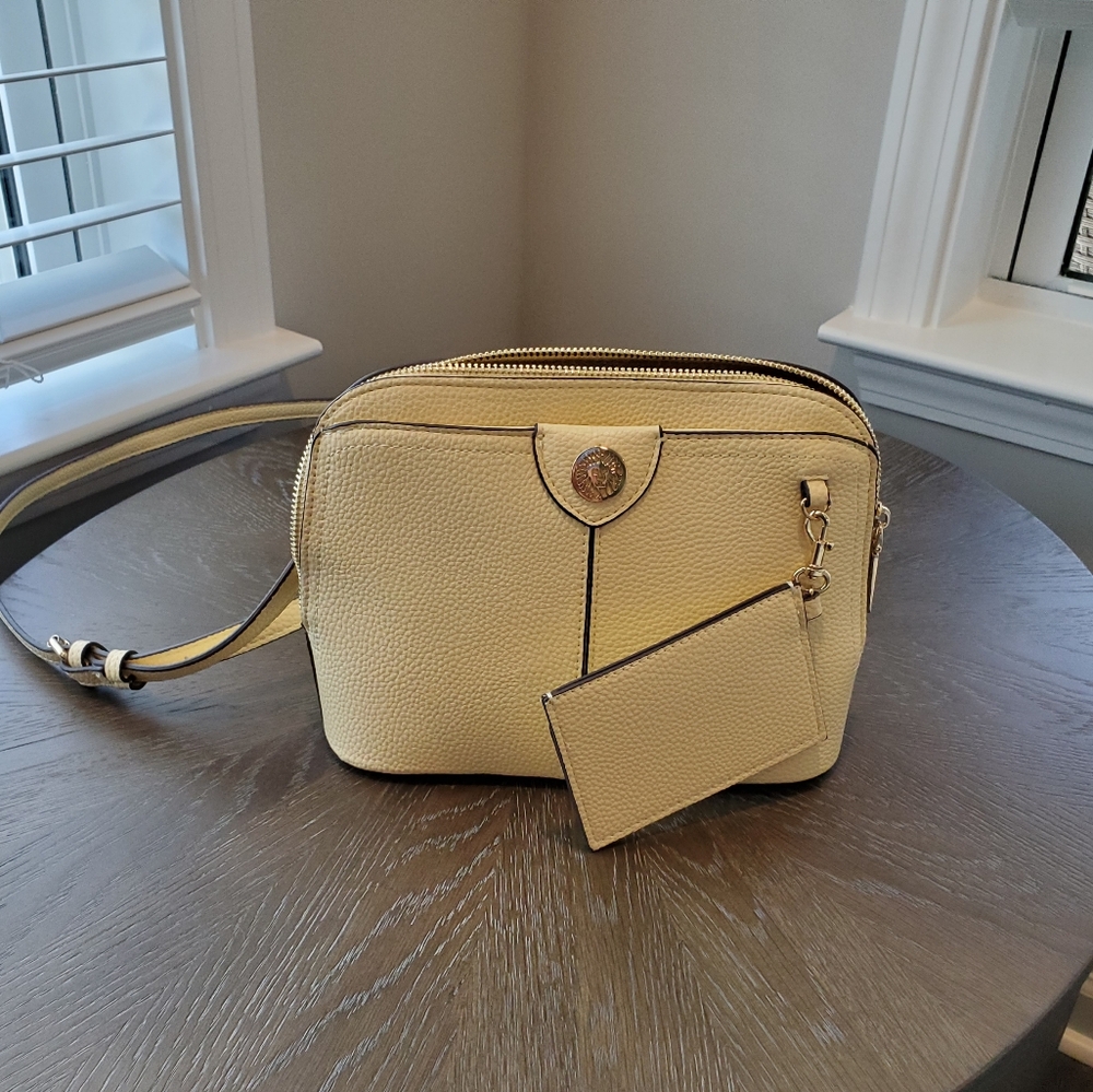 Anne Klein Crossbody pale yellow bag.